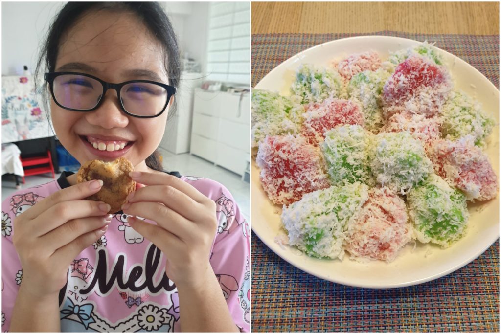 Mel-Ee Tan liked making kueh like kueh ubi kayu. PHOTOS: COURTESY TO JORELLE CHAN, COURTESY TO CAROL LIM